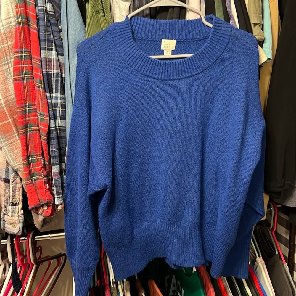 A new day sweater- blue - small